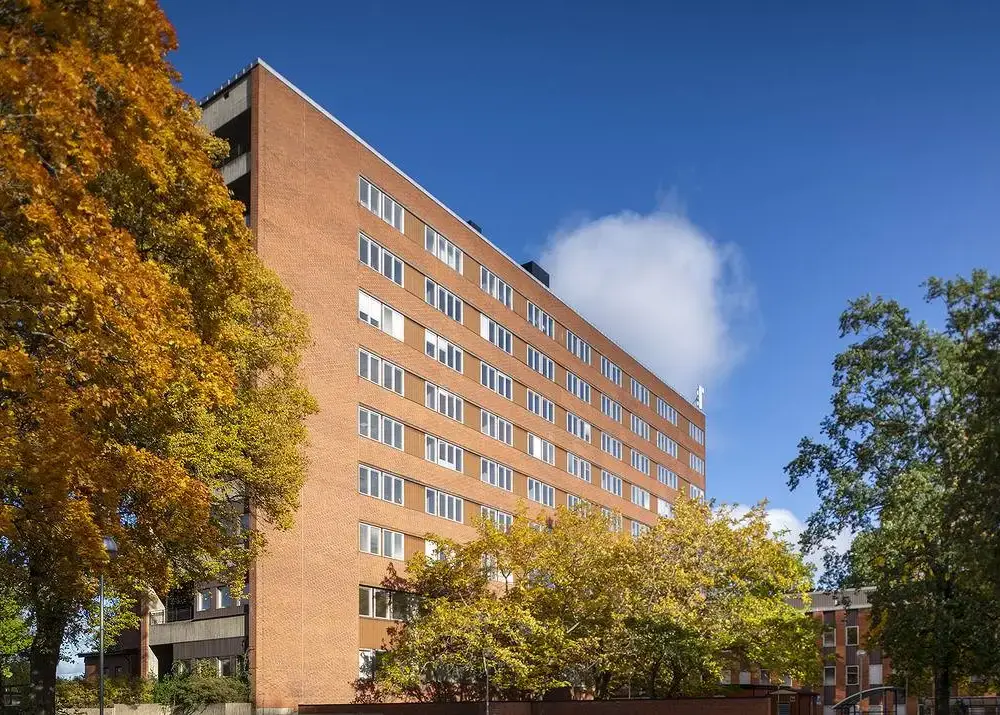 Fasad på Lasarettgatan 1, Gamla Sala lasarett